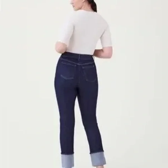 SPANX Cuffed Straight Leg Jeans sz M - Picture 9 of 9